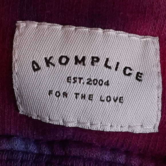 AKOMPLICE  AK Preshrunk Cotton Tie Dyed Hoodie Size Large - Picture 2 of 8